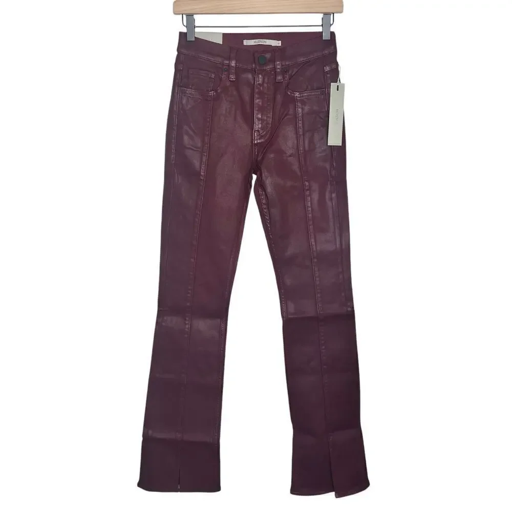 New Women’s Hudson Barbara High-Rise Baby Bootcut Jean w/ Slit Hem Size 25